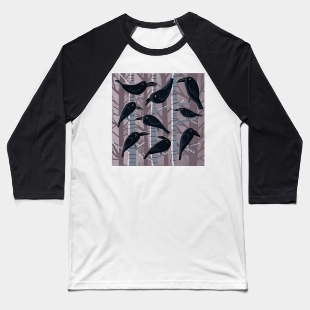 Crows Baseball T-Shirt by Gareth Lucas